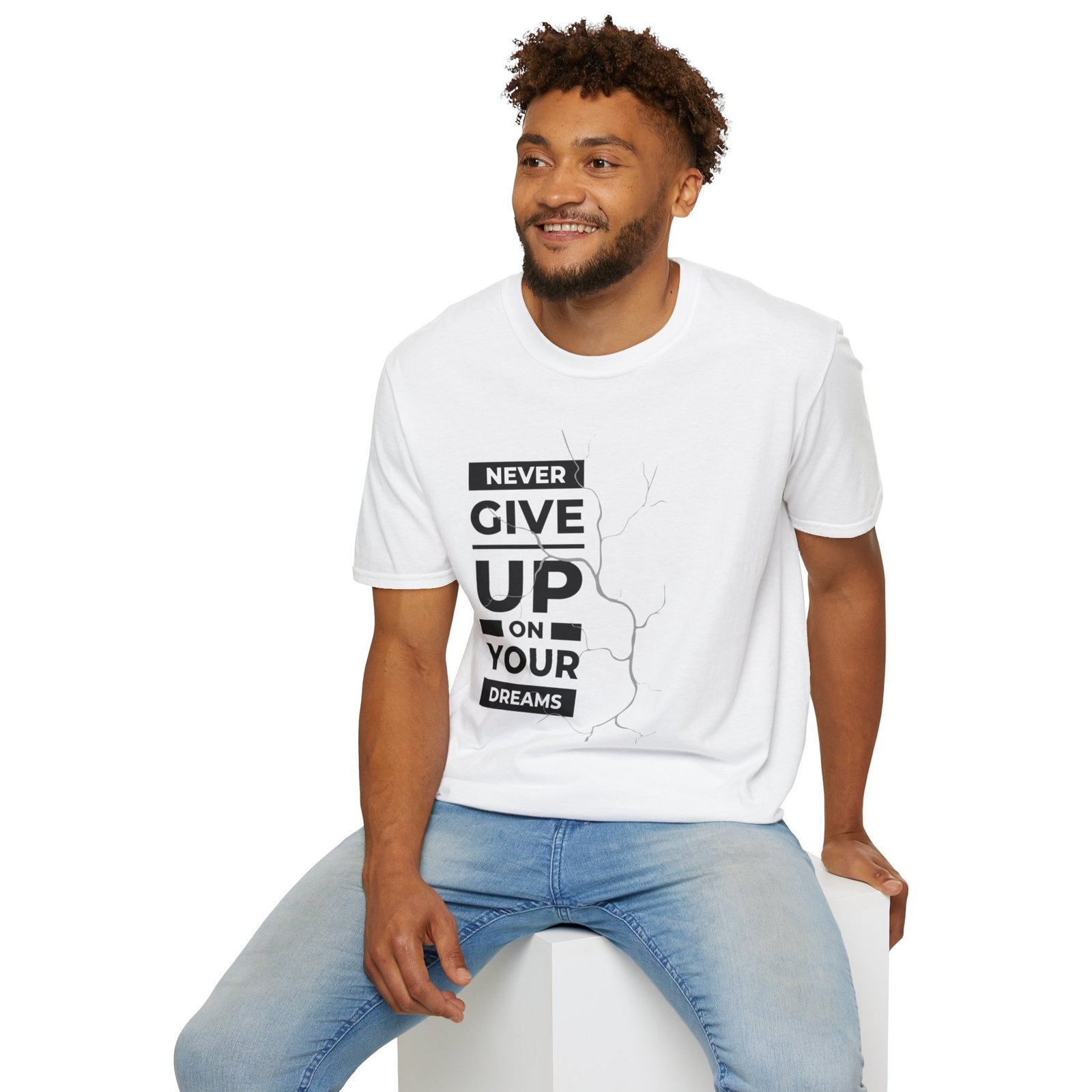Unisex Never Give Up On Your Dreams Softstyle T-Shirt - Image 12
